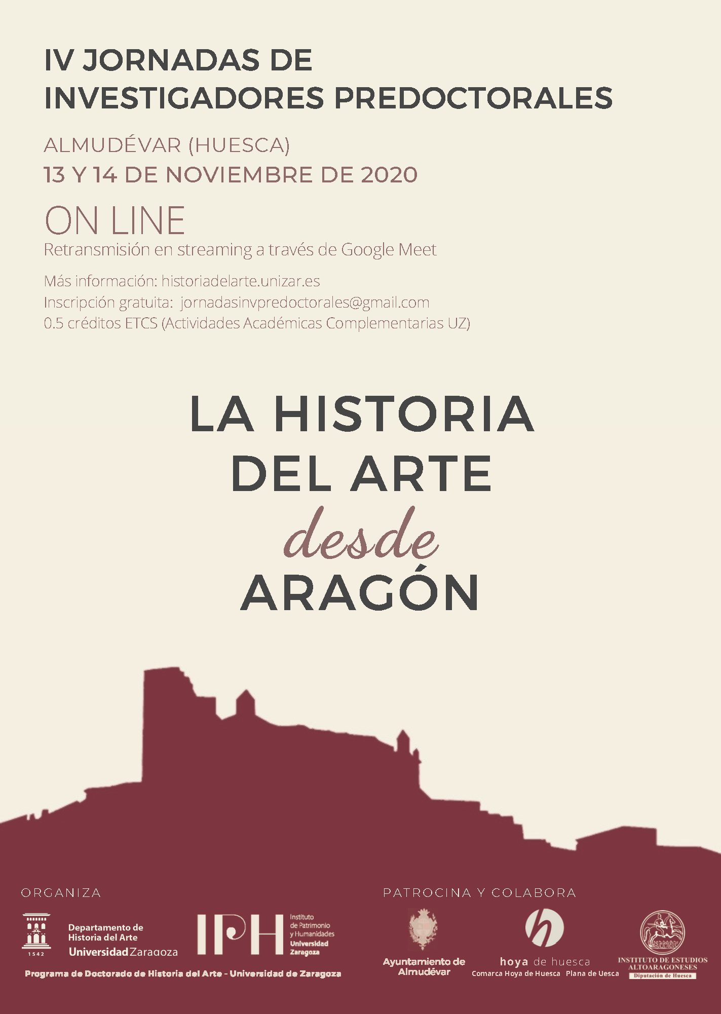 Programa IV Jornadas Predoctorales Almudévar 1